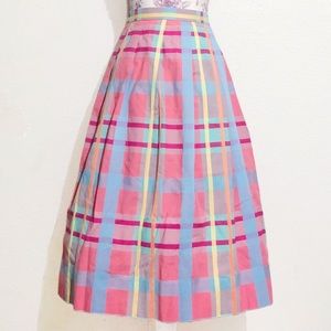 Vintage Koret plaid Midi skirt EUC size 14